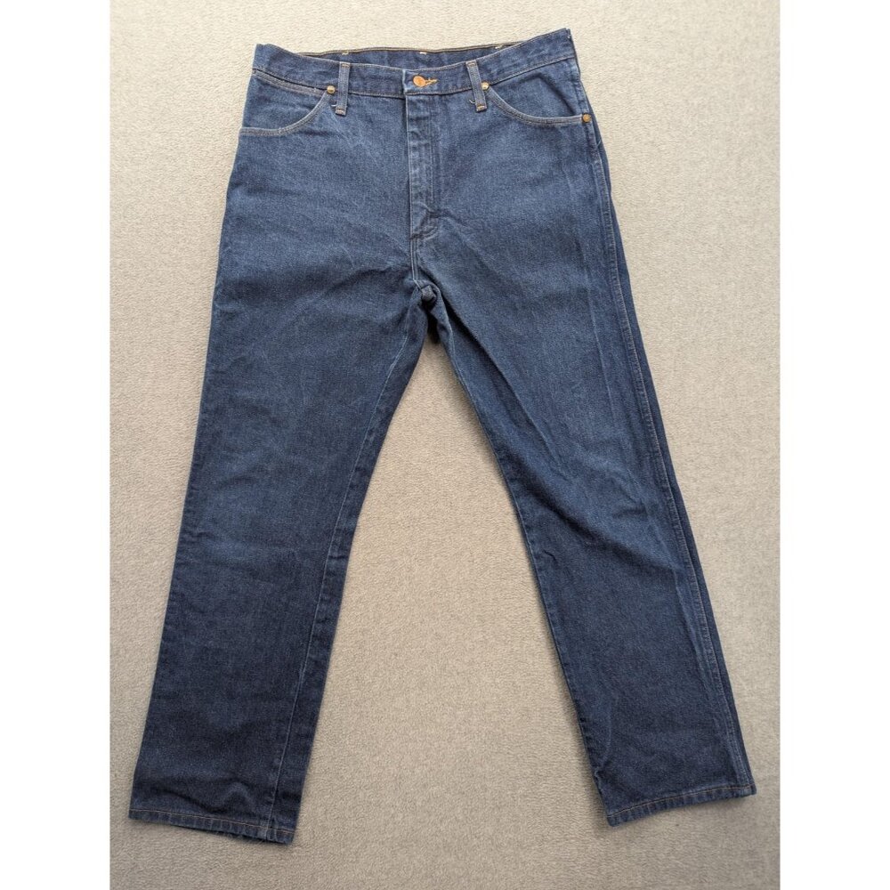 Vintage Wrangler 13MWZ Jeans Mens 36x30 Blue Medium Wash Cowboy Cut Straight Leg